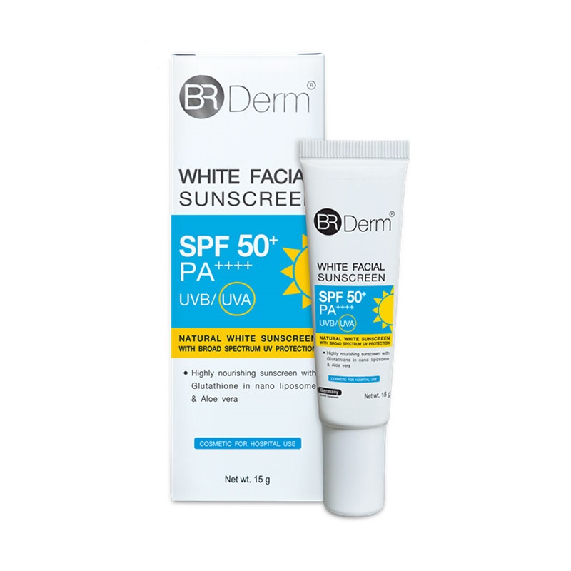 BR Derm White Facial Sunscreen SPF50+ PA++++ 15 g.
